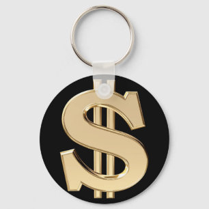 3D dollar sign Key Ring