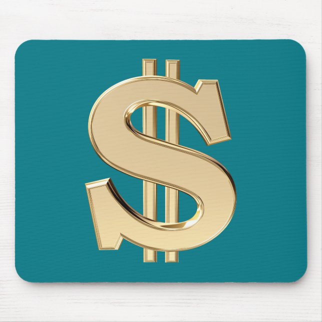 3D dollar sign Mouse Mat (Front)