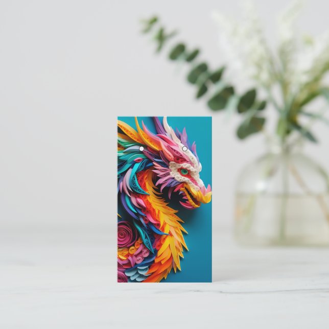 3D Dragon Pattern Earring Cards (Standing Front)