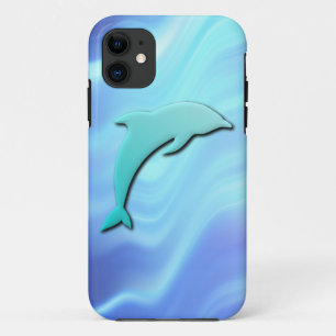 3D Effect Blue Dolphin iPhone 11 Case