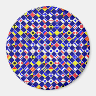 3D Effect Checkered Nautical Flag tiles Decor Magnet