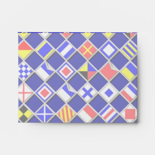 3D Effect Chequered Nautical Flag tiles Motif Envelopes