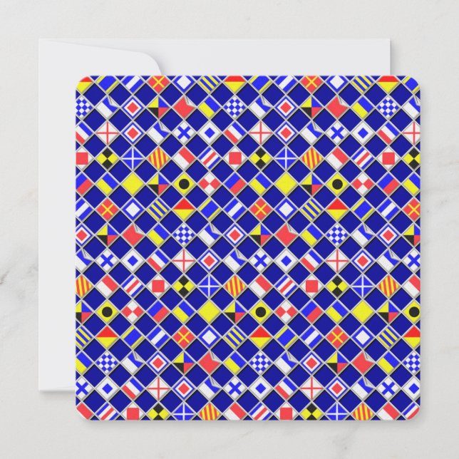 3D Effect Chequered Nautical Flag tiles Pattern (Front)