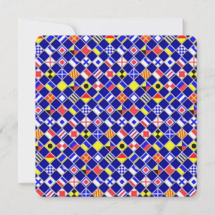 3D Effect Chequered Nautical Flag tiles Pattern