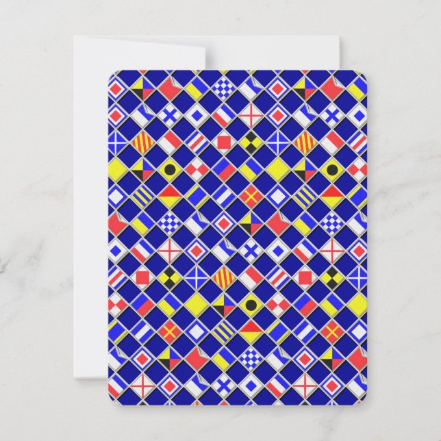 3D Effect Chequered Nautical Flag tiles Pattern (Front)