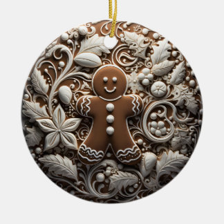 3D Effect Gingerbread Ornament | Custom Name