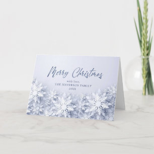 3D Elegant Snowflakes Christmas Greeting Holiday Card