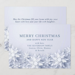 3D Elegant Snowflakes Christmas Greeting Holiday Card