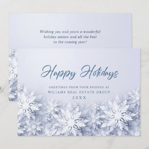 3D Elegant Snowflakes Corporate Christmas Greeting Holiday Card