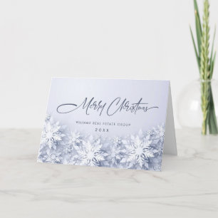 3D Elegant Snowflakes Corporate Christmas Greeting Holiday Card