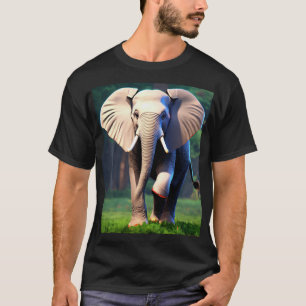"3D Elephant Vision: Animated Tee" T-Shirt