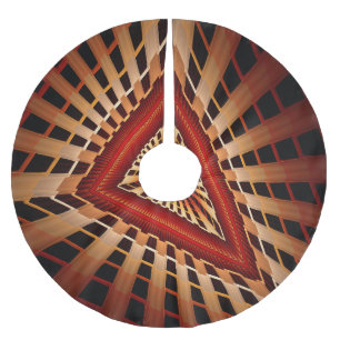 3D Fantasy Network Modern Fractal Graphic Design Brushed Polyester Tree Skirt