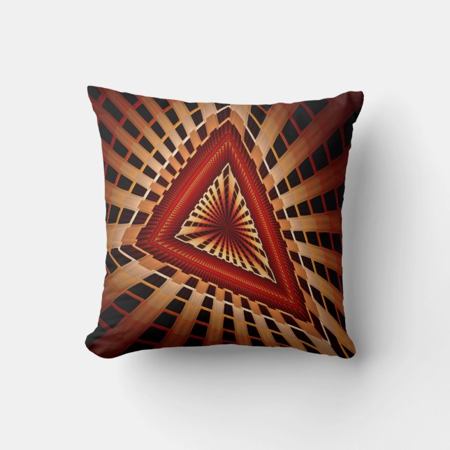 3D Fantasy Network Modern Fractal Graphic Design Cushion (Front)