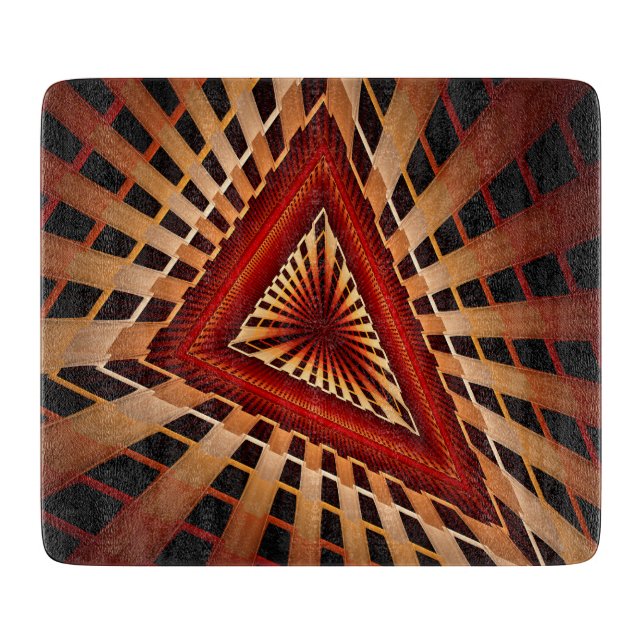 3D Fantasy Network Modern Fractal Graphic Design Cutting Board (Front)
