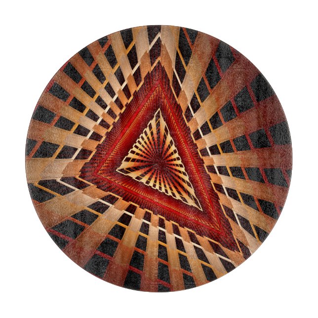3D Fantasy Network Modern Fractal Graphic Design Cutting Board (Front)