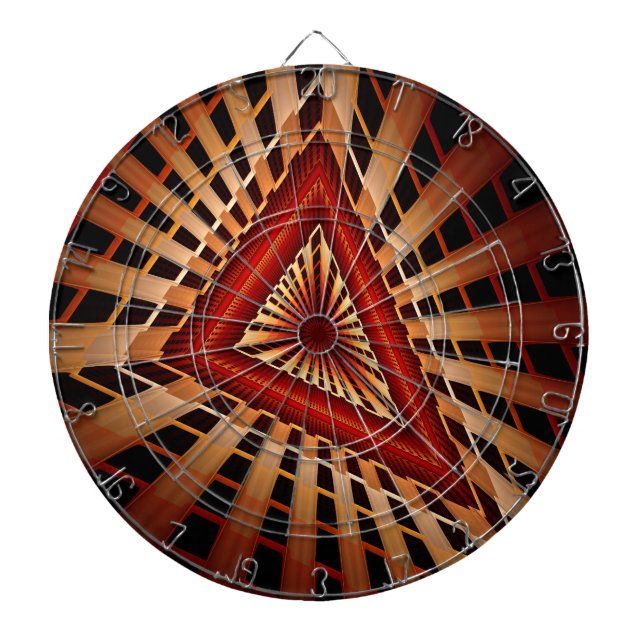 3D Fantasy Network Modern Fractal Graphic Design Dartboard (Front)