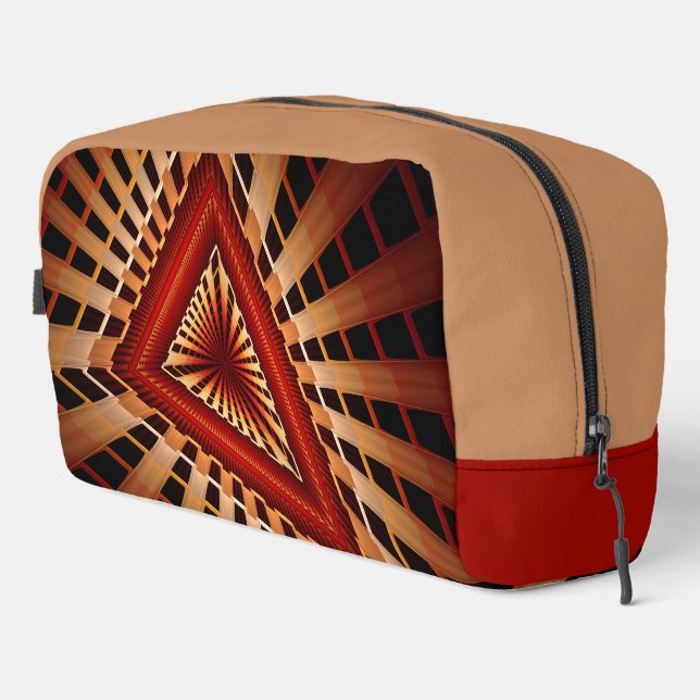 3D Fantasy Network Modern Fractal Graphic Design Dopp Kit (Right Corner)