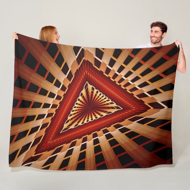 3D Fantasy Network Modern Fractal Graphic Design Fleece Blanket (In Situ)