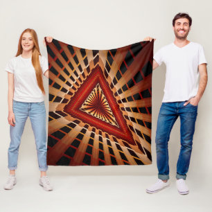 3D Fantasy Network Modern Fractal Graphic Design Fleece Blanket