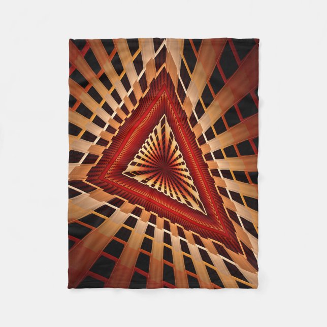 3D Fantasy Network Modern Fractal Graphic Design Fleece Blanket (Front)