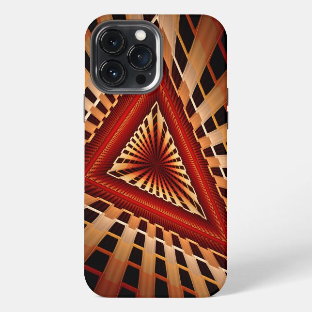 3D Fantasy Network Modern Fractal Graphic Design iPhone Case (Back)