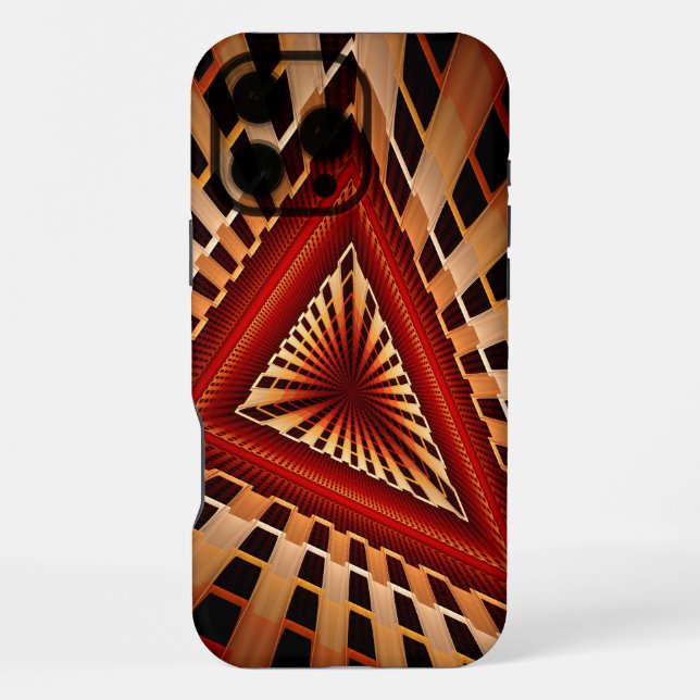 3D Fantasy Network Modern Fractal Graphic Design iPhone Case (Back)