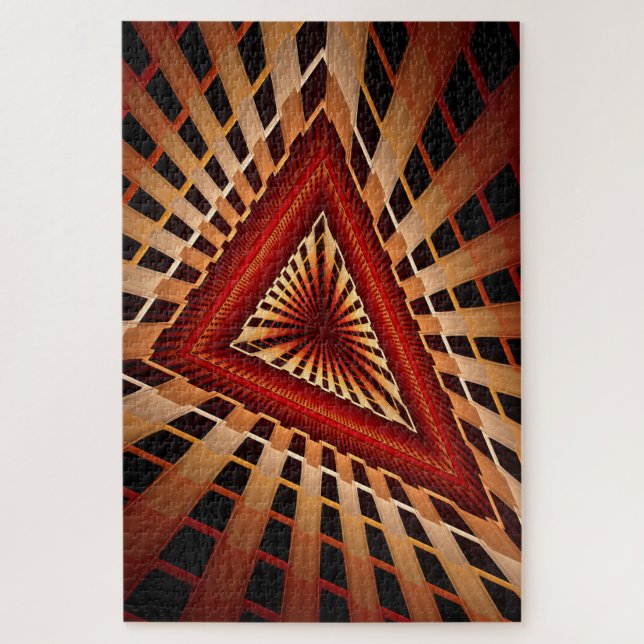 3D Fantasy Network Modern Fractal Graphic Design Jigsaw Puzzle (Vertical)