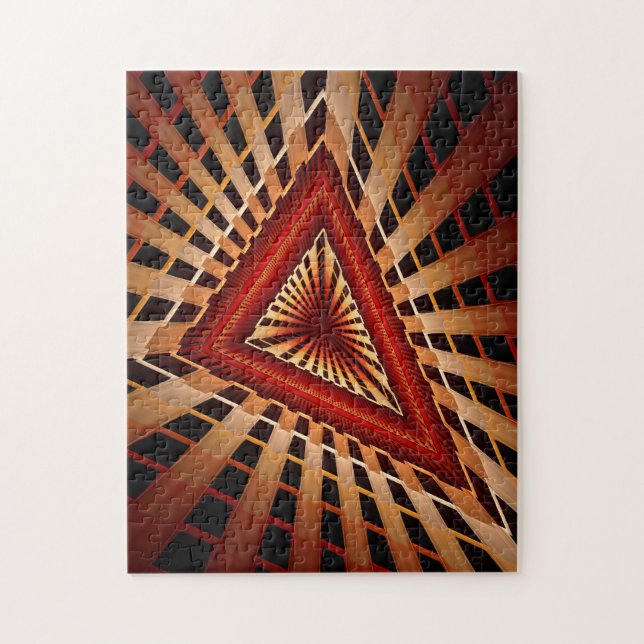 3D Fantasy Network Modern Fractal Graphic Design Jigsaw Puzzle (Vertical)