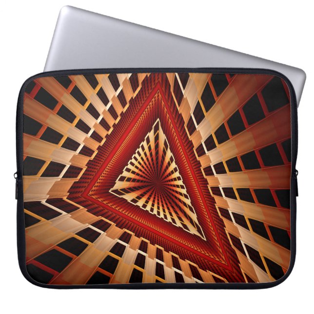 3D Fantasy Network Modern Fractal Graphic Design Laptop Sleeve (Front)
