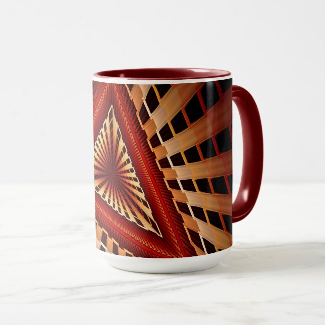 3D Fantasy Network Modern Fractal Graphic Design Mug (Front Right)