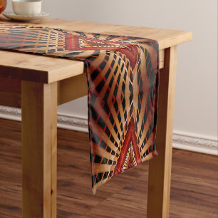 3D Fantasy Network Modern Fractal Graphic Design Short Table Runner