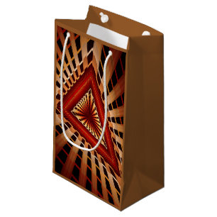 3D Fantasy Network Modern Fractal Graphic Design Small Gift Bag
