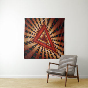 3D Fantasy Network Modern Fractal Graphic Design Tapestry
