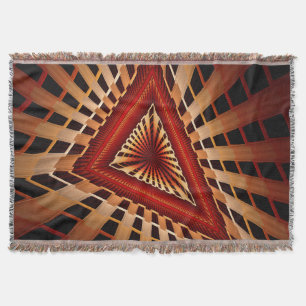 3D Fantasy Network Modern Fractal Graphic Design Throw Blanket
