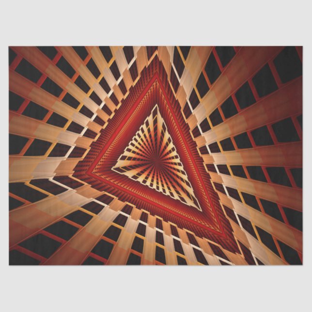 3D Fantasy Network Modern Fractal Graphic Design Tissue Paper (Front)