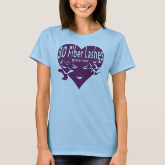 3D Fiber Lashes Give Me Wings (purple overlay) T-Shirt