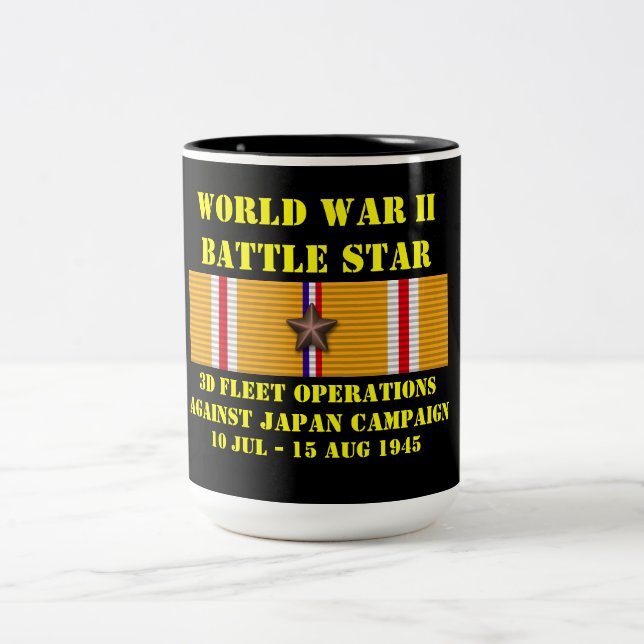 3d Fleet Operations Against Japan Campaign Two-Tone Coffee Mug (Center)