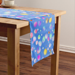 3D Floating Balls Pattern. No BG Short Table Runner