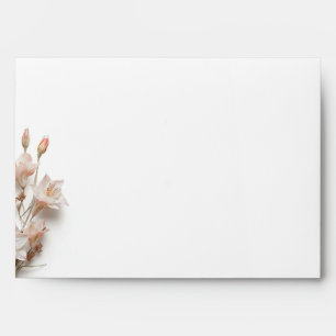 3D Floral Blush Pink White Wedding Envelope