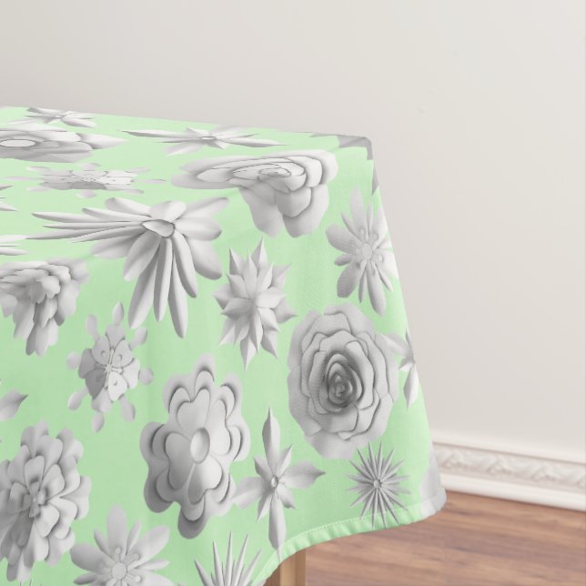 3D Floral Pattern 01.wx4.Lpink BG Tablecloth (In Situ)