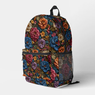 3D floral printed colourful  Backpack