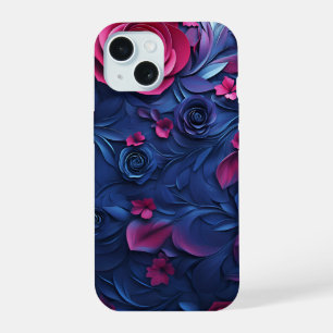 3d floral texture iPhone case phone mockup