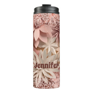 3D Floral  Thermal Tumbler