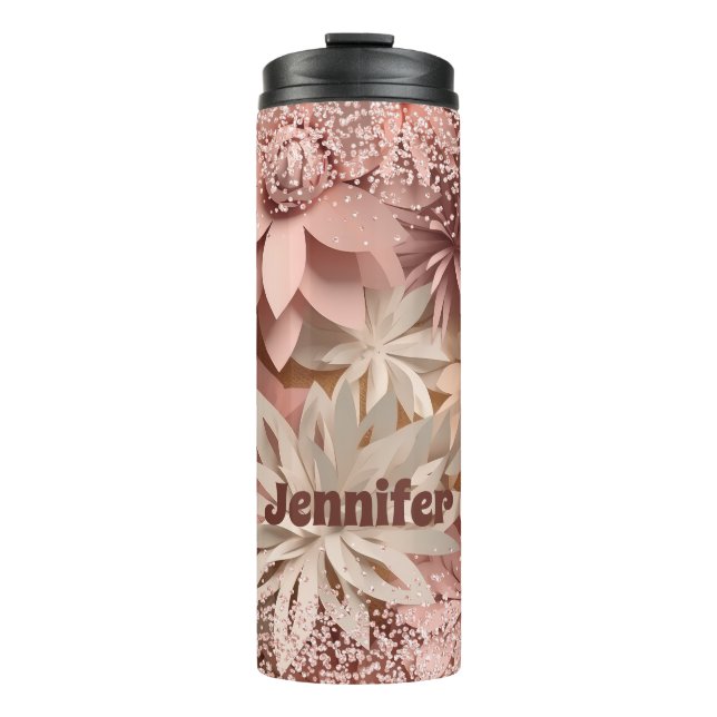 3D Floral  Thermal Tumbler (Front)