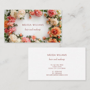 3D Floral Wrath Greenery Business Card