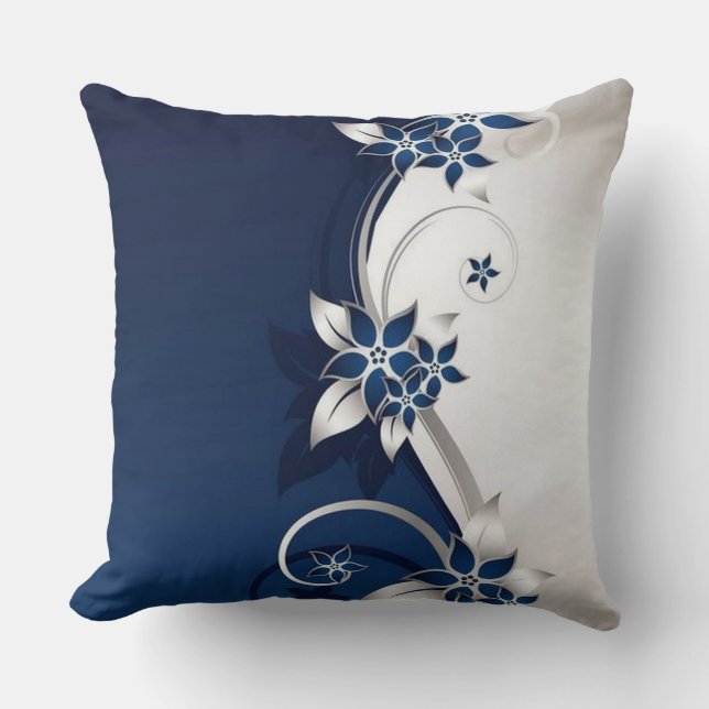 3D flowers blue and white Duvet Cover Cushion (Front)