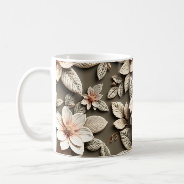 3D Flowers Coffee Mug (Left)