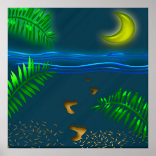3D Footsteps Poster