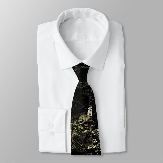 3D Fractal Mineral 1 Geek Tie (Tied)