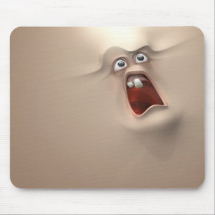 3d funny face mouse mat
